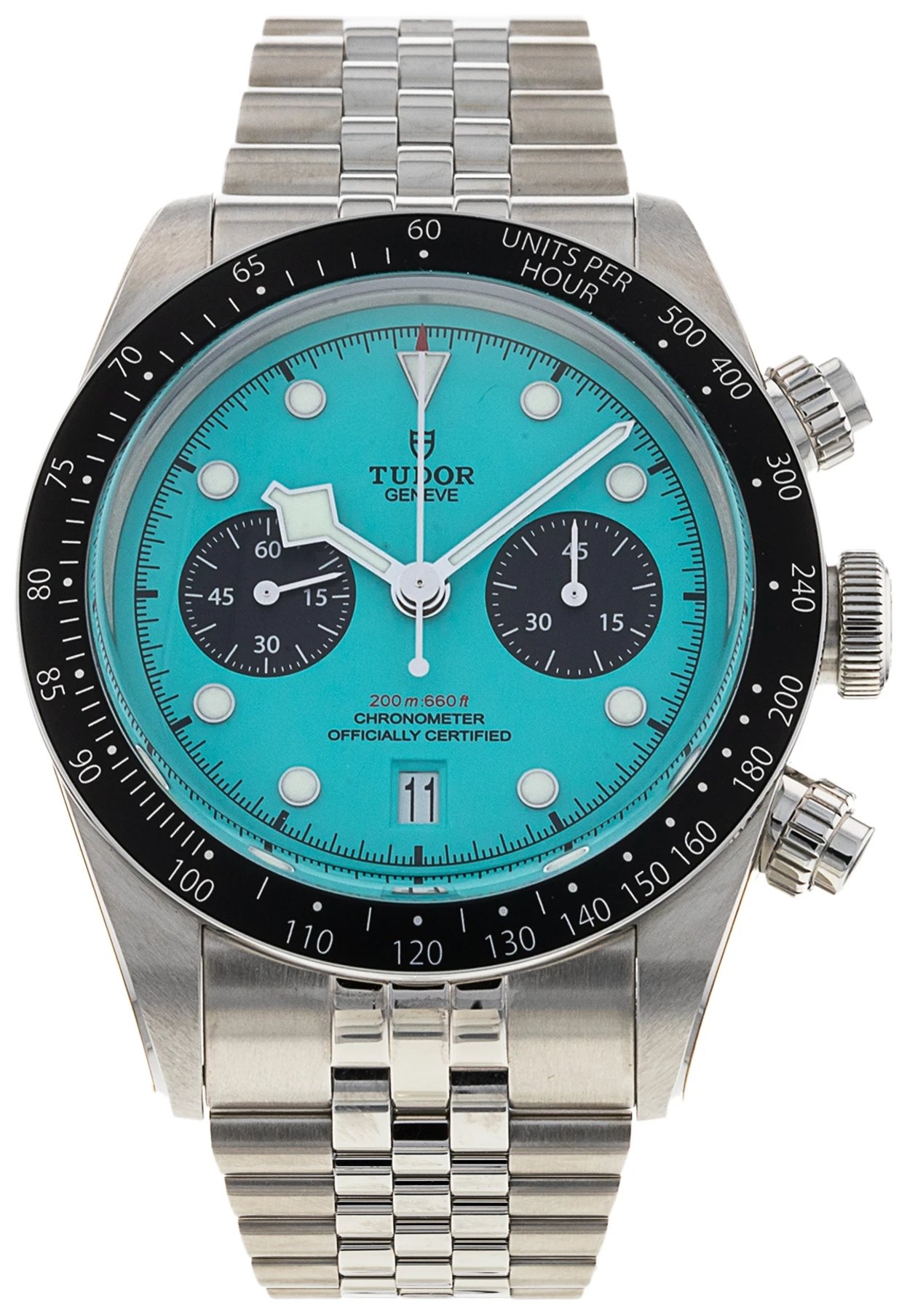 Tudor Herrklocka M79360N-0024 Black Bay Chrono Turkos/Stål Ø41 mm - Tudor