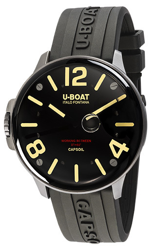 U-Boat Herrklocka 8110/A Capsoil Svart/Gummi Ø45 mm - U-Boat