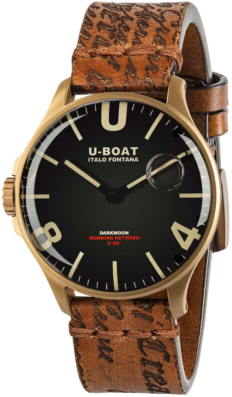 U-Boat Herrklocka 8467/B Darkmoon Svart/Läder Ø44 mm - U-Boat