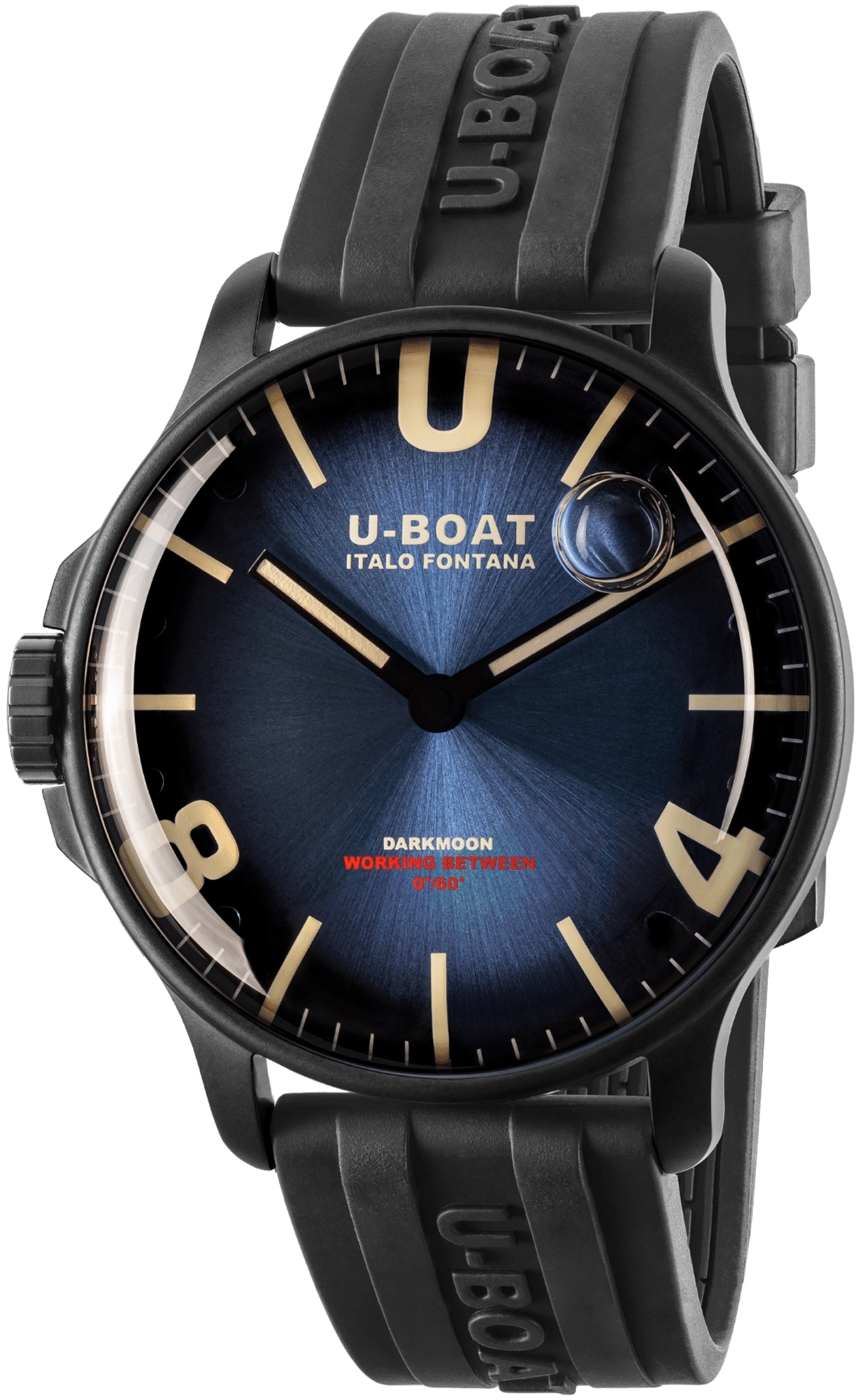 U-Boat Herrklocka 8700 Darkmoon Blå/Gummi Ø44.8 mm - U-Boat