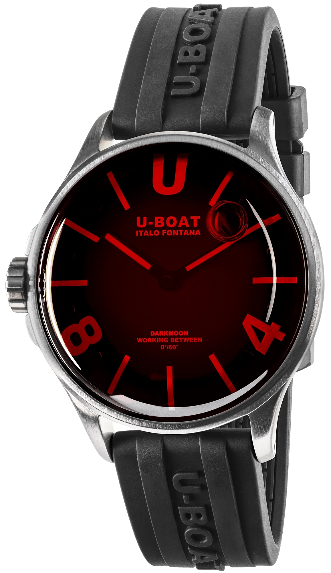 U-Boat Herrklocka 9305 Darkmoon Röd/Gummi Ø40 mm - U-Boat