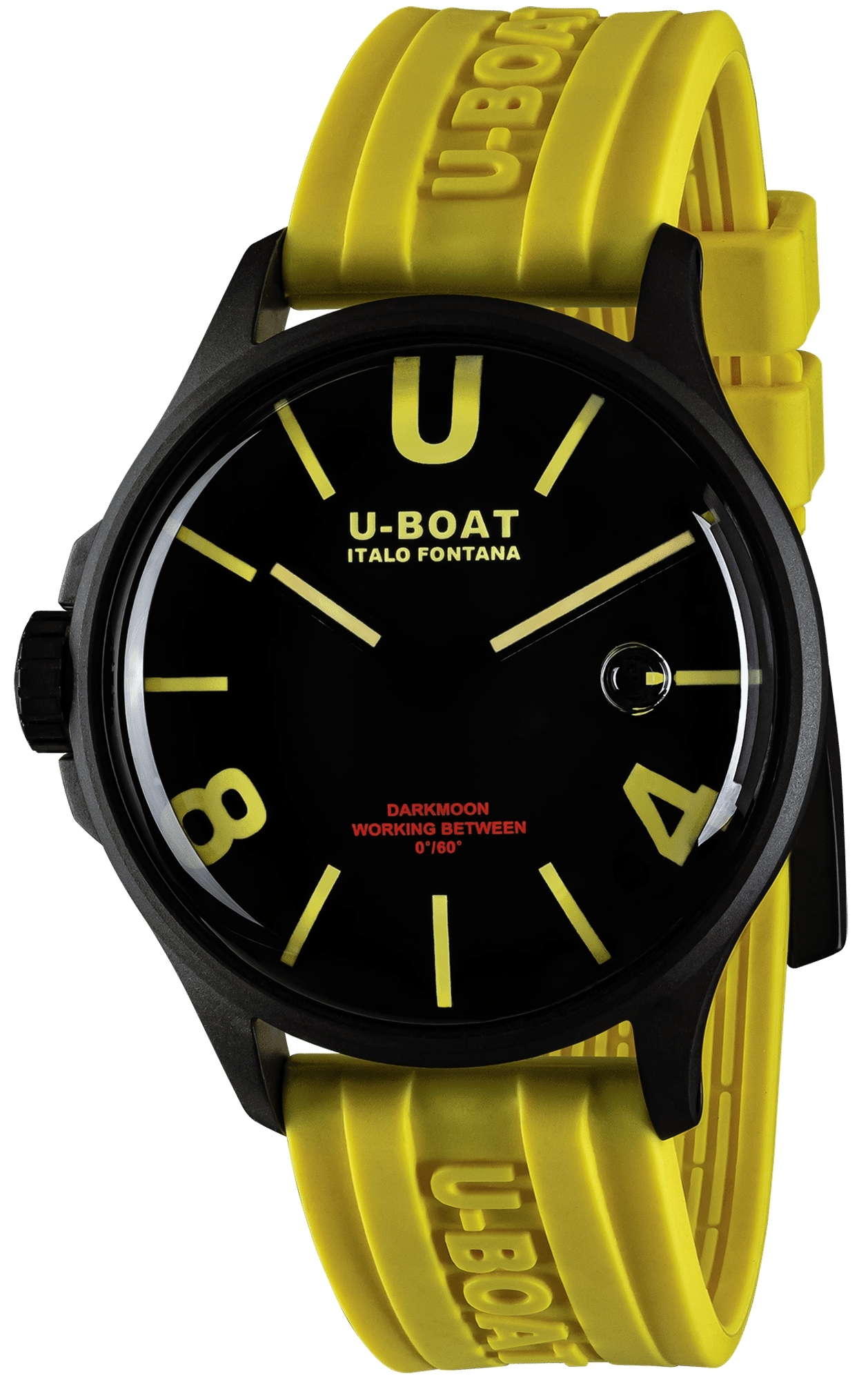 U-Boat Herrklocka 9522/A Darkmoon Svart/Gummi Ø44.8 mm - U-Boat