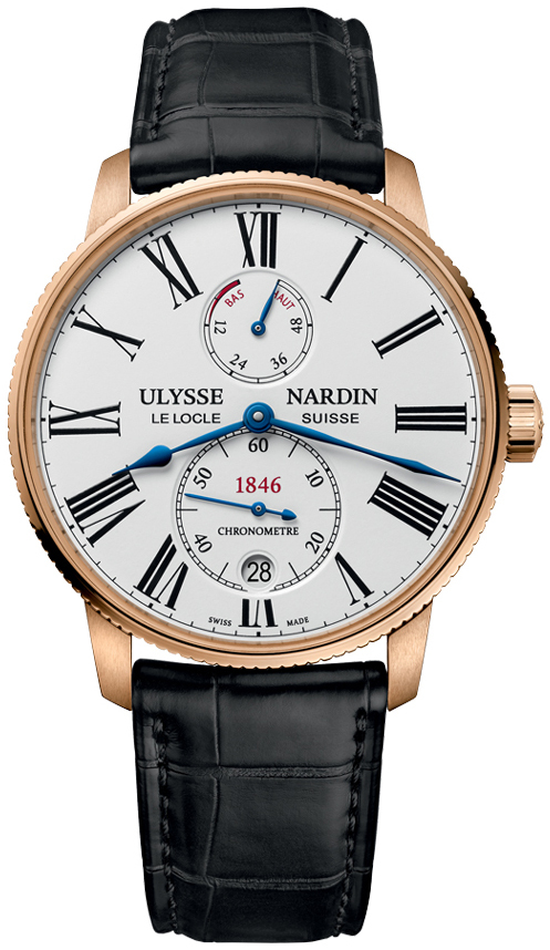 Ulysse Nardin Herrklocka 1182-310-40 Marine Collection Vit/Läder - Ulysse Nardin