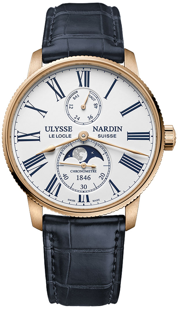 Ulysse Nardin Herrklocka 1192-310-0A-1A Marine Torpilleur Vit/Läder - Ulysse Nardin