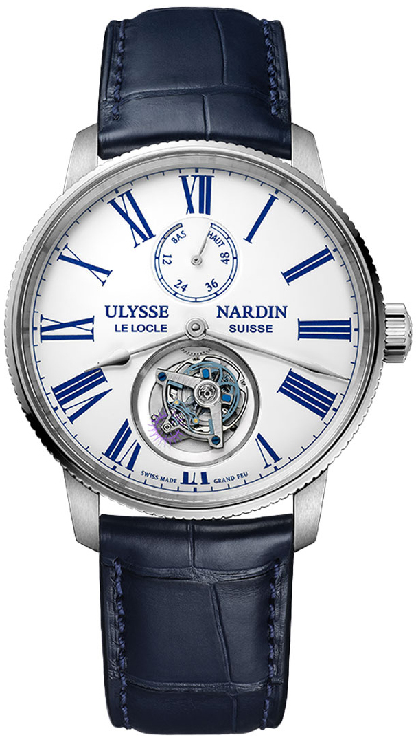 Ulysse Nardin Herrklocka 1283-310-0AE-1A Marine Torpilleur Vit/Läder - Ulysse Nardin