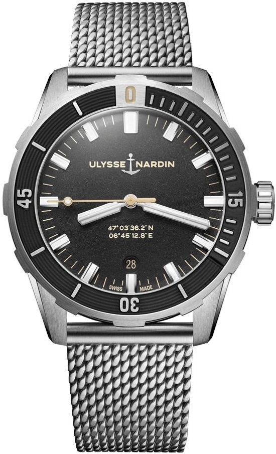 Ulysse Nardin Herrklocka 8163-175-7MIL-92 Diver Svart/Stål Ø42 mm - Ulysse Nardin