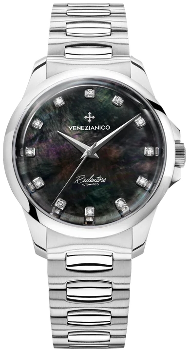 Venezianico Damklocka 1121521C Redentore Diamond Svart/Stål Ø36 mm