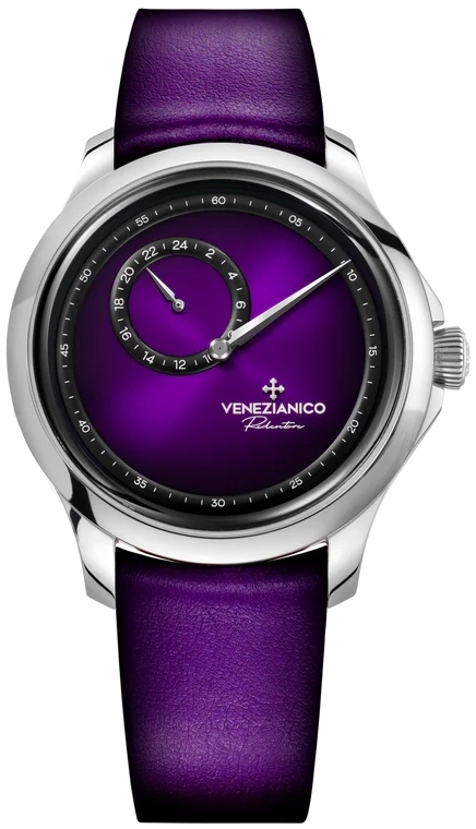 Venezianico Herrklocka 1221572 Redentore Enigma Lila/Läder Ø40 mm