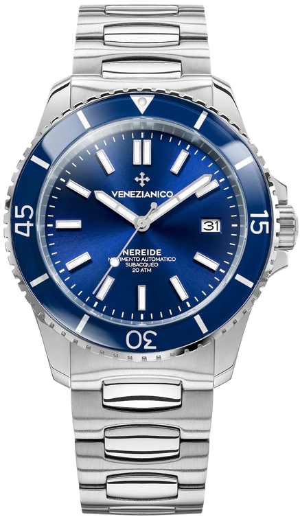 Venezianico Herrklocka 3321502C Nereide Blå/Stål Ø42 mm