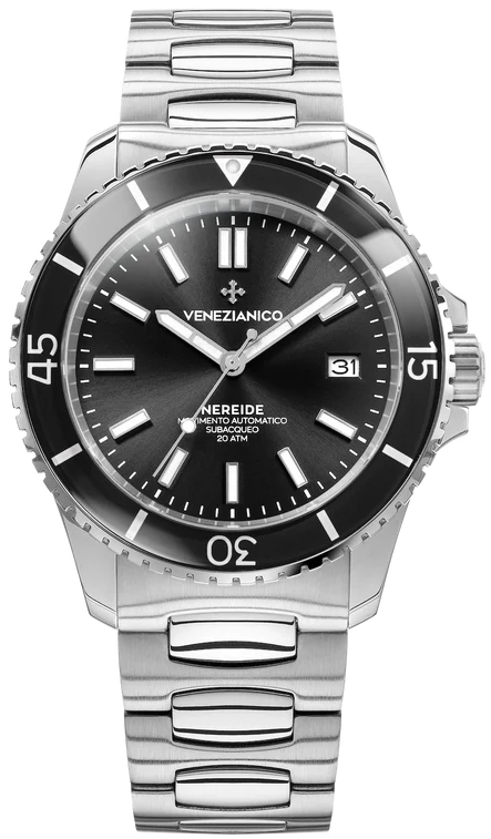 Venezianico Herrklocka 3321504C Nereide Svart/Stål Ø42 mm