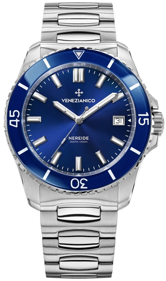 Venezianico Herrklocka 3321512C Nereide Bl&aring;/St&aring;l &Oslash;42 mm
