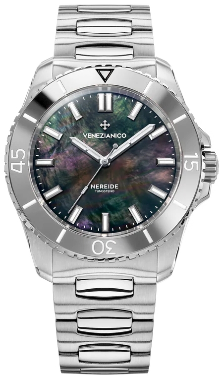 Venezianico Herrklocka 3921540C Nereide Tungsteno Svart/Stål Ø42 mm