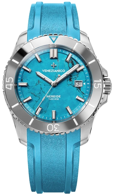 Venezianico Herrklocka 4521547 Nereide Turchese Turkos/Gummi Ø42 mm