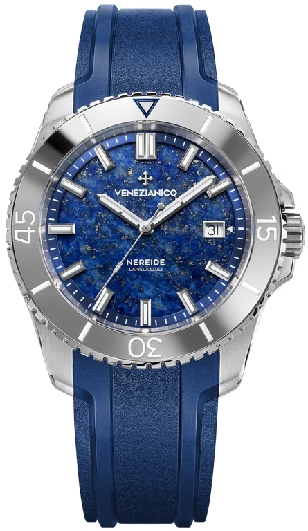 Venezianico Herrklocka 4521548 Nereide Lapislazzuli Blå/Gummi Ø42 mm