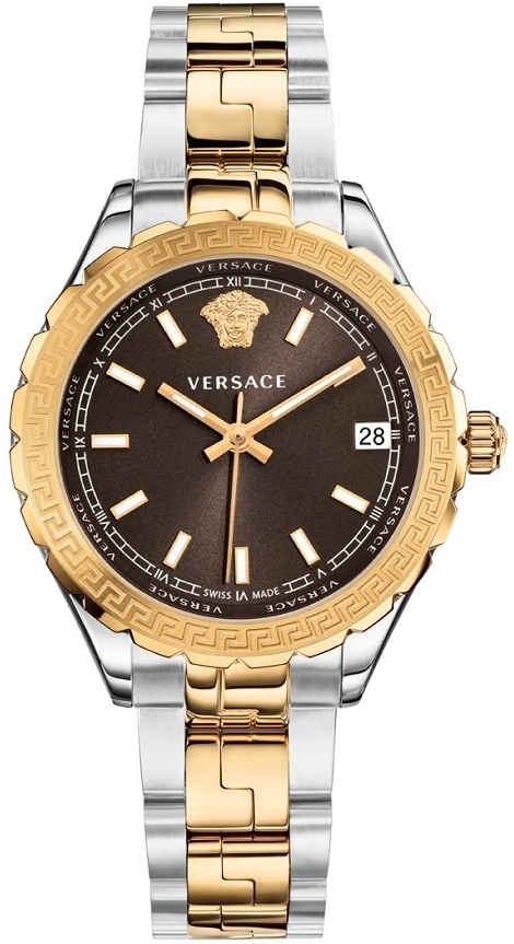 Versace Damklocka V12040015 Hellenyium Lady Brun/Stål Ø35 mm - Versace