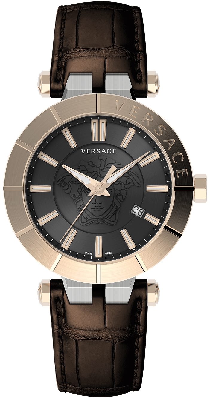 Versace Herrklocka VE2B00221 V Race Svart/Läder Ø43 mm - Versace