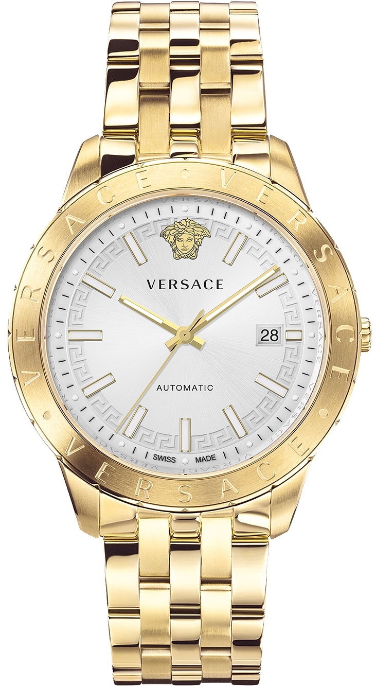 Versace Herrklocka VE2D00521 Univers Silverfärgad/Gulguldtonat stål - Versace