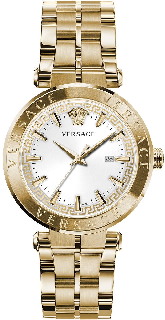 Versace Herrklocka VE2F00521 Aion Silverfärgad/Gulguldtonat stål - Versace