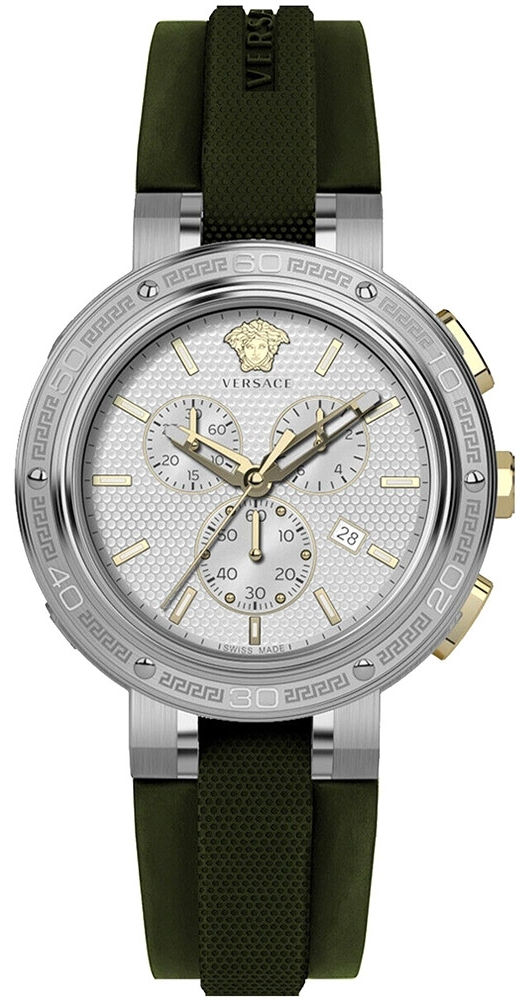 Versace Damklocka VE2H00121 V Extreme Silverfärgad/Gummi Ø46 mm - Versace