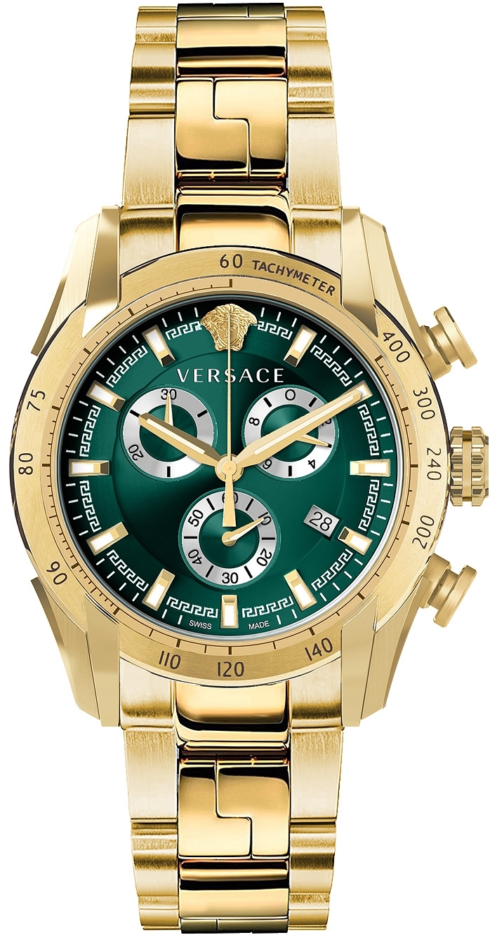 Versace Herrklocka VE2I00621 V Ray Grön/Gulguldtonat stål Ø44 mm - Versace