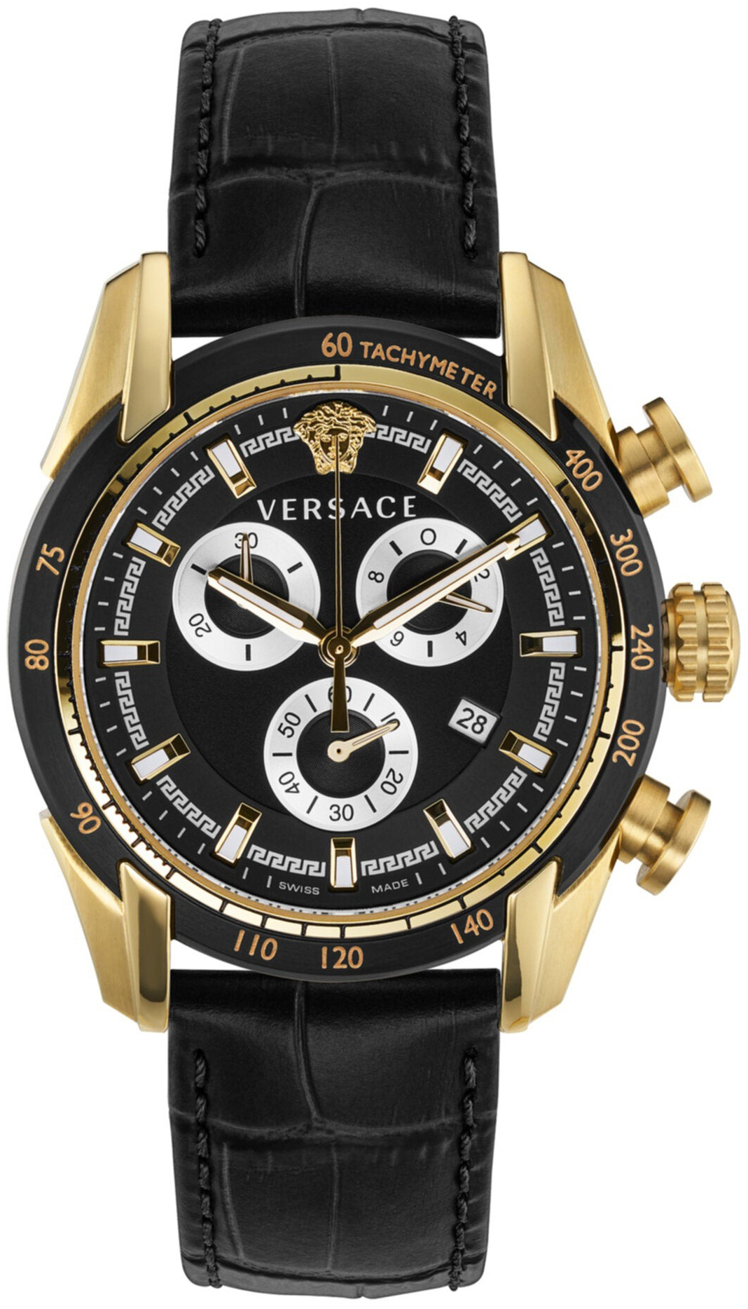 Versace Herrklocka VE2I00921 V Ray Svart/Läder Ø44 mm - Versace