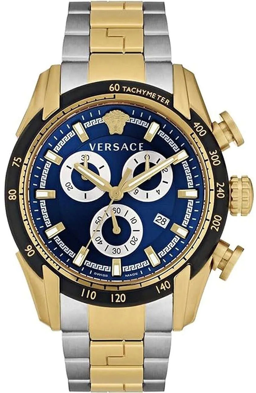 Versace Herrklocka VE2I01021 V Ray Blå/Guldtonat stål Ø44 mm - Versace