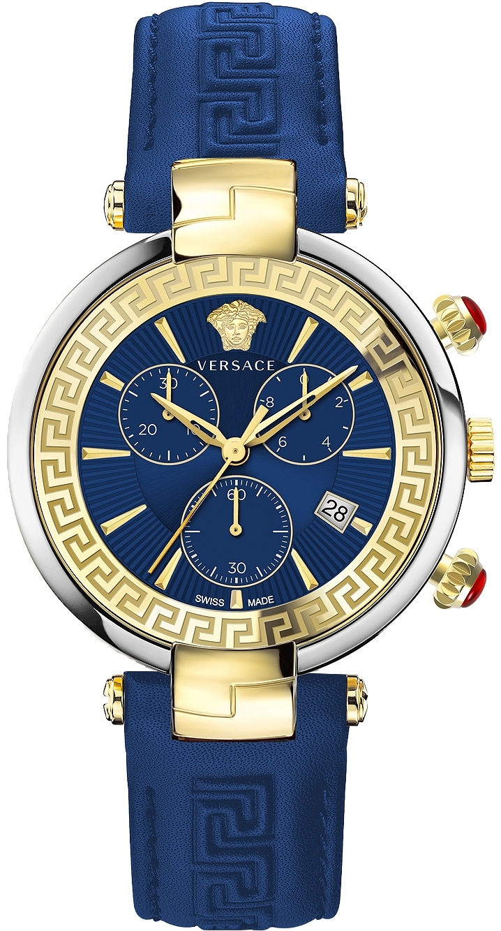 Versace Herrklocka VE2M00221 Revive Blå/Läder Ø41 mm - Versace