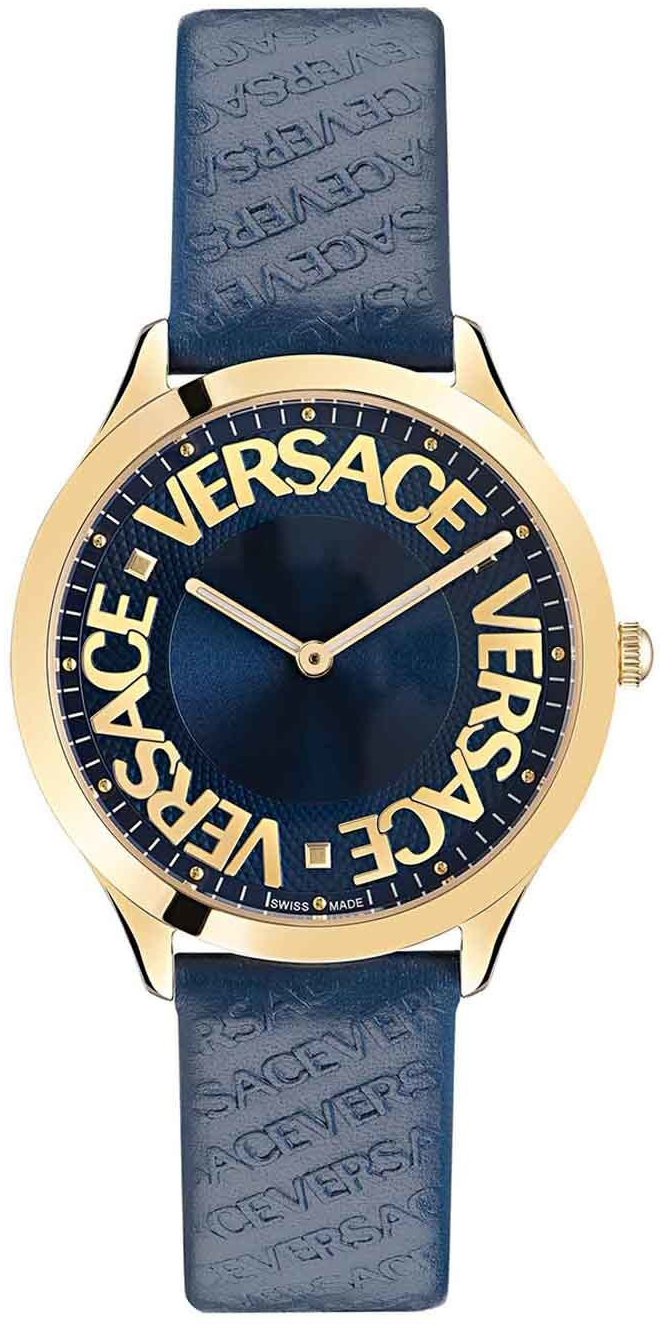 Versace Damklocka VE2O00322 Halo Blå/Läder Ø38 mm