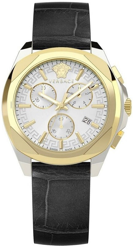 Versace Damklocka VE3CA0223 Chrono Silverfärgad/Läder Ø40 mm - Versace