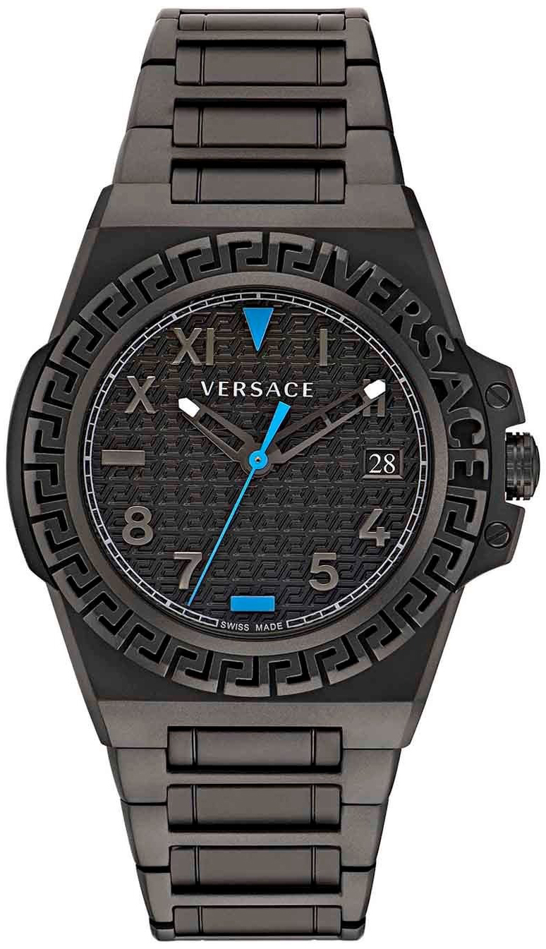 Versace Damklocka VE3I00622 Greca Grå/Stål Ø44 mm - Versace