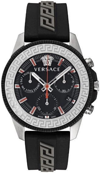 Versace Herrklocka VE3J00222 Greca Action Svart/Gummi Ø45 mm - Versace