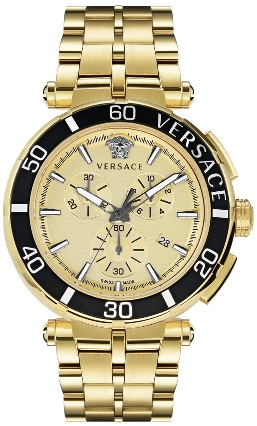 Versace Herrklocka VE3L00622 Greca Guldtonad/Gulguldtonat stål Ø45 - Versace