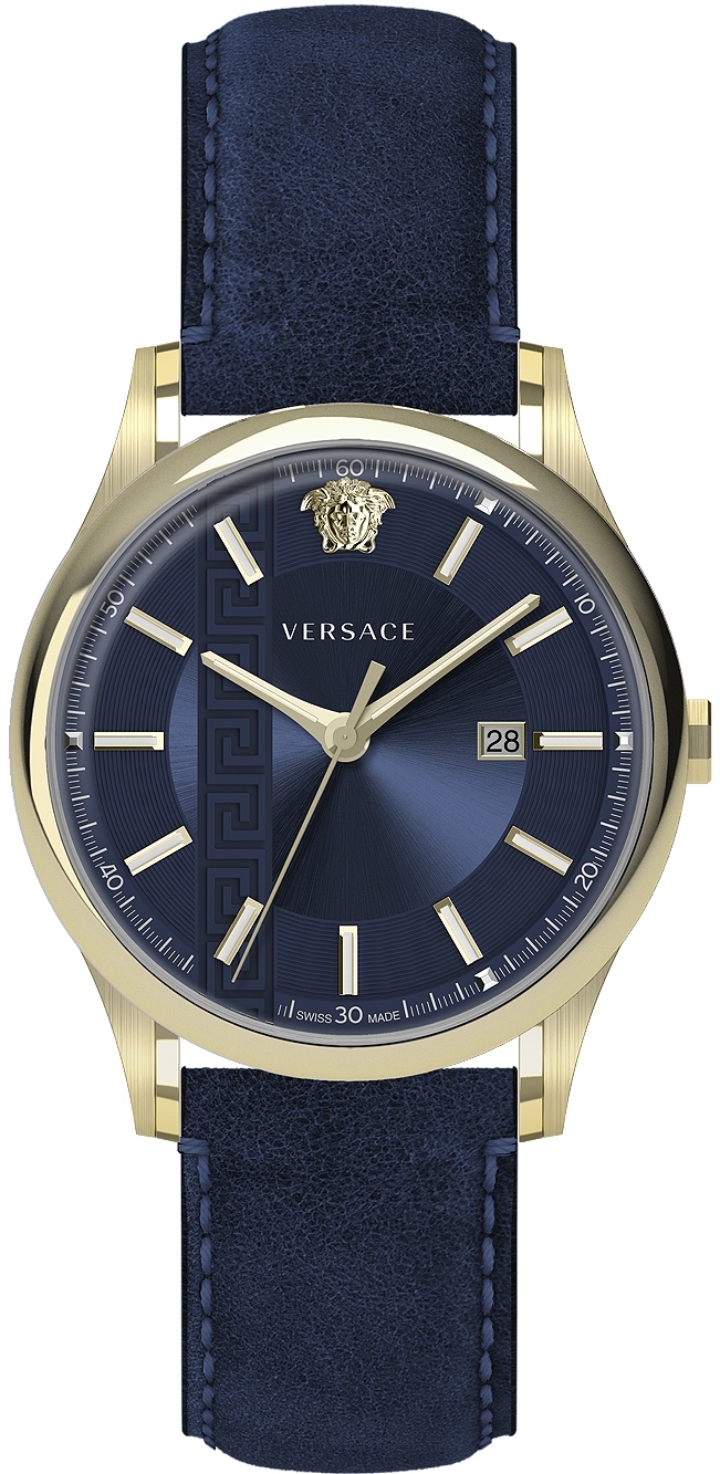 Versace Herrklocka VE4A00220 Aiakos Blå/Läder Ø44 mm - Versace