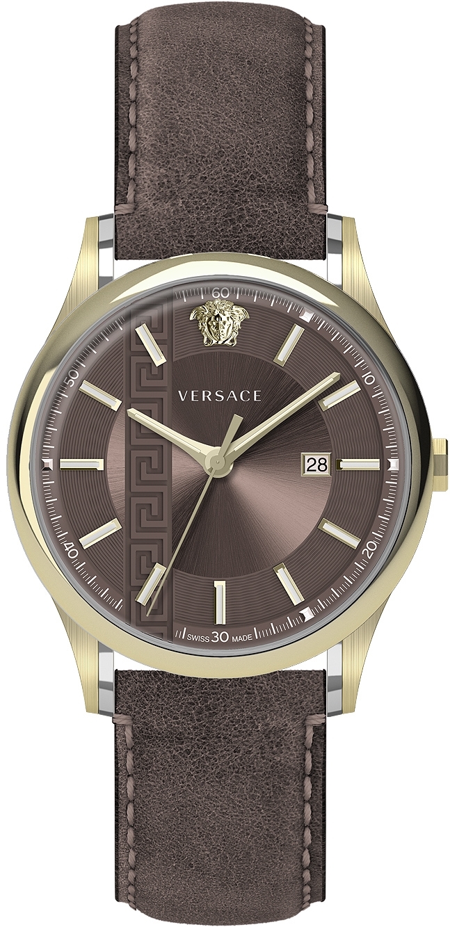 Versace Herrklocka VE4A00320 Aiakos Brun/Läder Ø44 mm - Versace