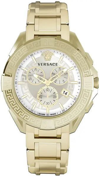 Versace Herrklocka VE5CA0623 Chrono Silverfärgad/Gulguldtonat stål - Versace