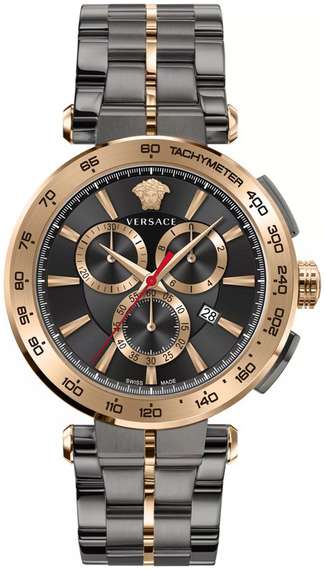 Versace Herrklocka VE6CA0723 Aion Grå/Roséguldstonat stål Ø45 mm