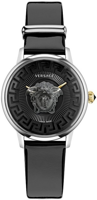 Versace Damklocka VE6F00123 Medusa Alchemy Svart/Läder Ø38 mm - Versace