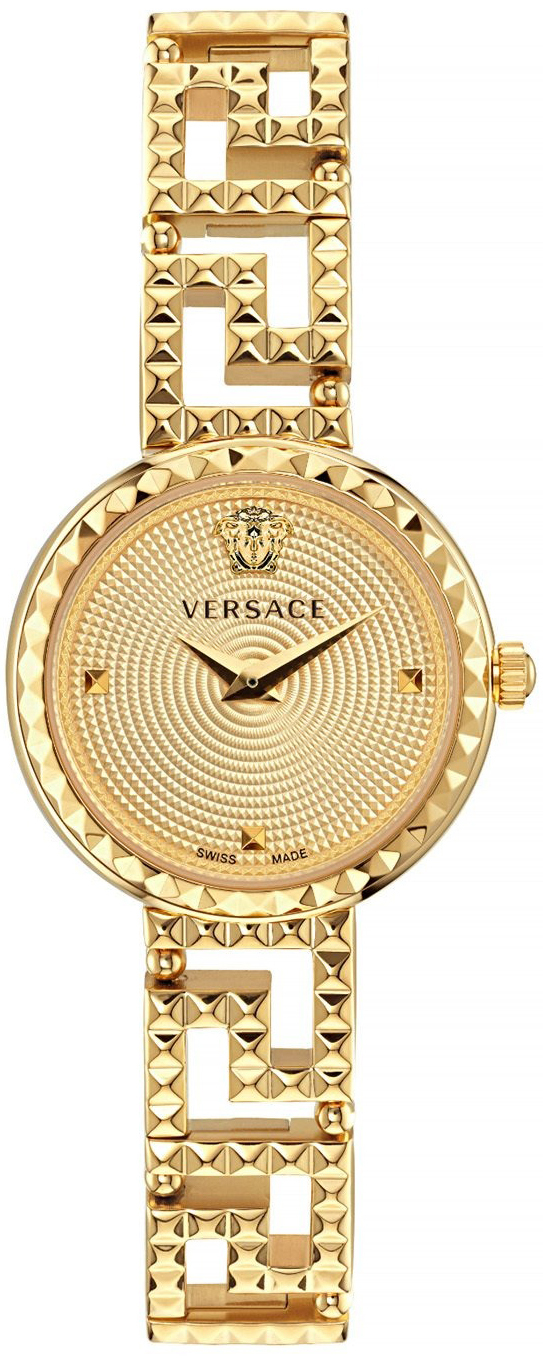 Versace Damklocka VE7A00323 Greca Guld/Gulguldtonat stål Ø28 mm