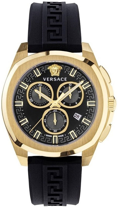 Versace Herrklocka VE7CA0423 Chrono Svart/Gummi - Versace