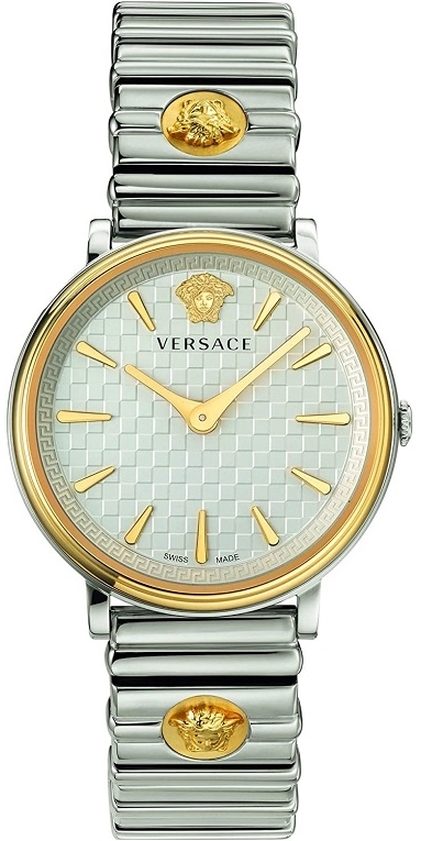 Versace Damklocka VE8101419 V Circle Silverfärgad/Stål Ø39 mm - Versace