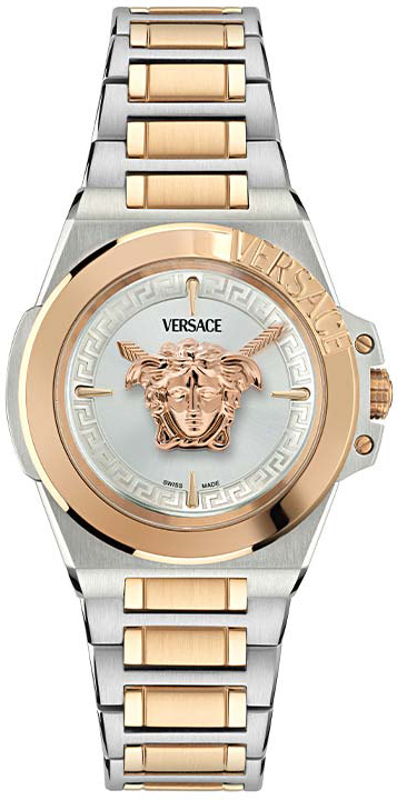 Versace Damklocka VE8D00424 Hera Silverfärgad/Gulguldtonat stål - Versace