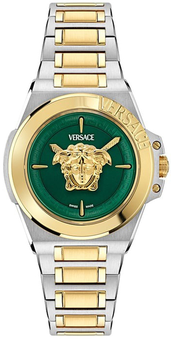 Versace Damklocka VE8D00524 Hera Grön/Gulguldtonat stål Ø37 mm