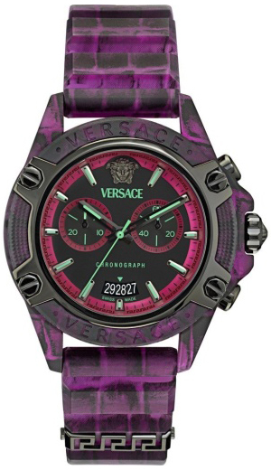 Versace Herrklocka VE8P00124 Icon Svart/Resinplast Ø44 mm - Versace