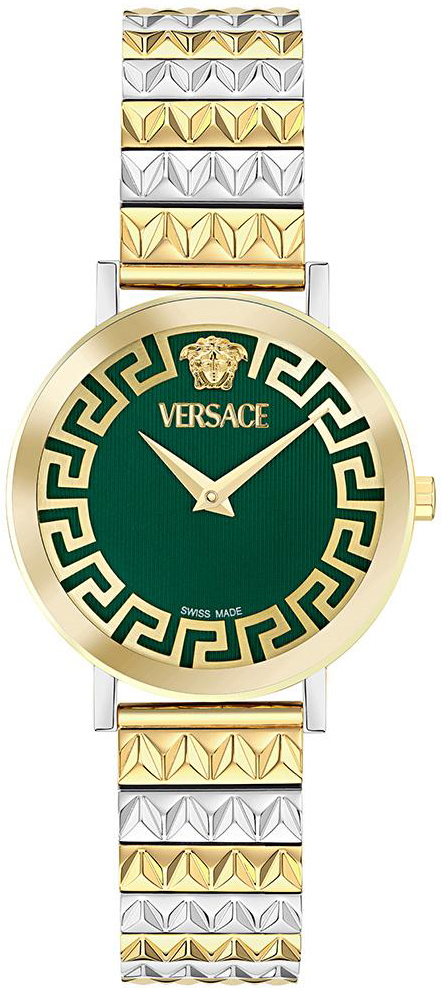 Versace Damklocka VE9A00424 Daedalus Gr&ouml;n/Gulguldtonat st&aring;l &Oslash;35 mm