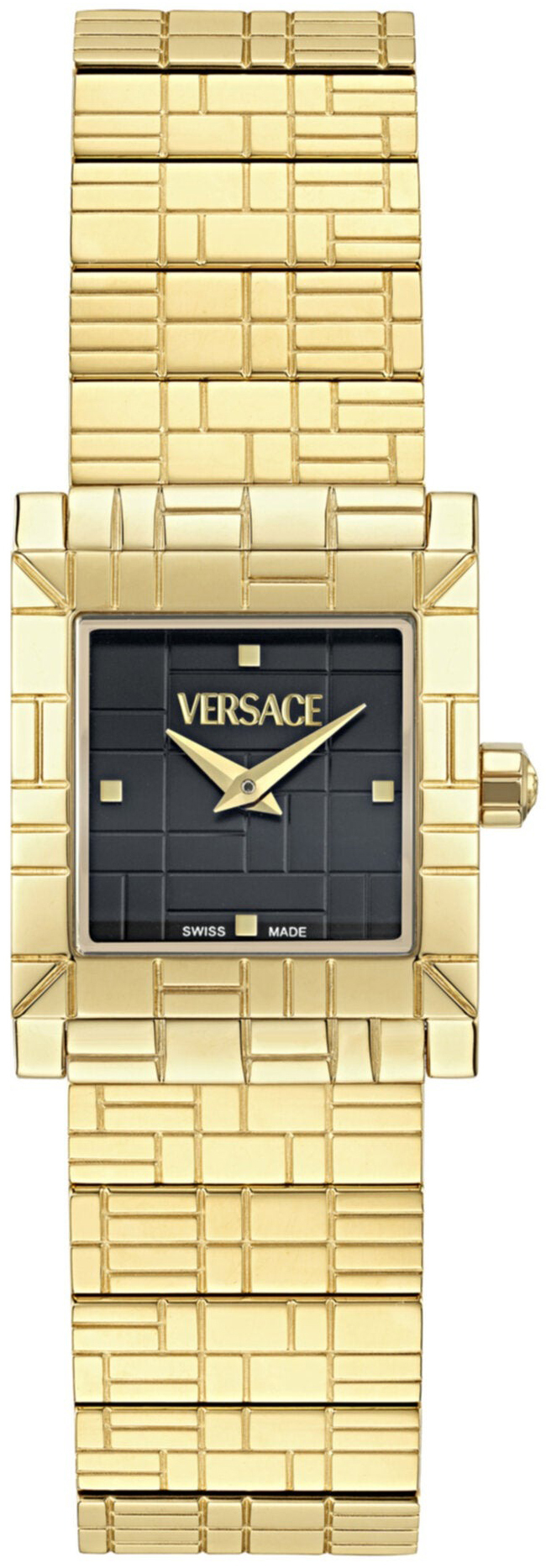 Versace Damklocka VE9B00324 Mosai Svart/Gulguldtonat stål