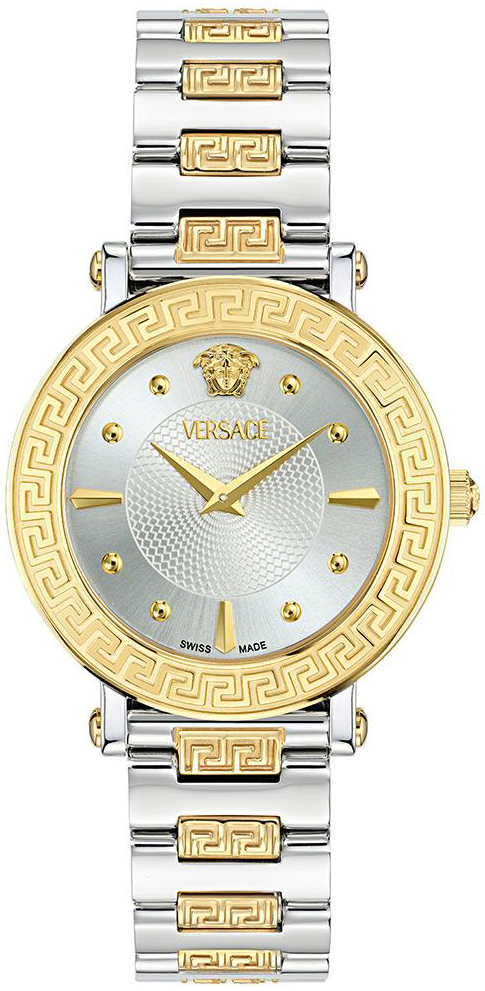 Versace Damklocka VE9C00524 Greca Silverfärgad/Gulguldtonat stål