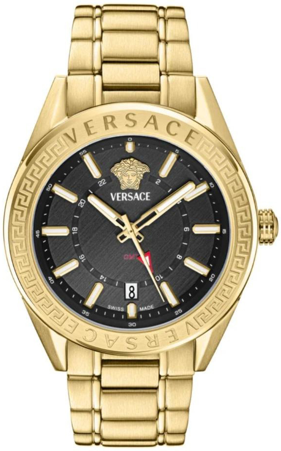 Versace Herrklocka VEAFA0724 V Code Svart/Gulguldtonat stål Ø42 mm - Versace