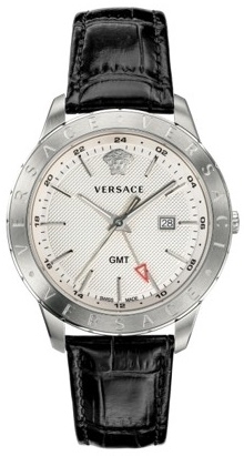 Versace Herrklocka VEBK00918 Univers Silverfärgad/Läder Ø43 mm - Versace