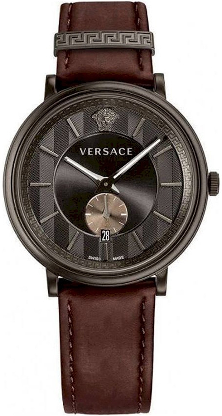 Versace Herrklocka VEBQ00419 V Circle Svart/Läder Ø42 mm - Versace