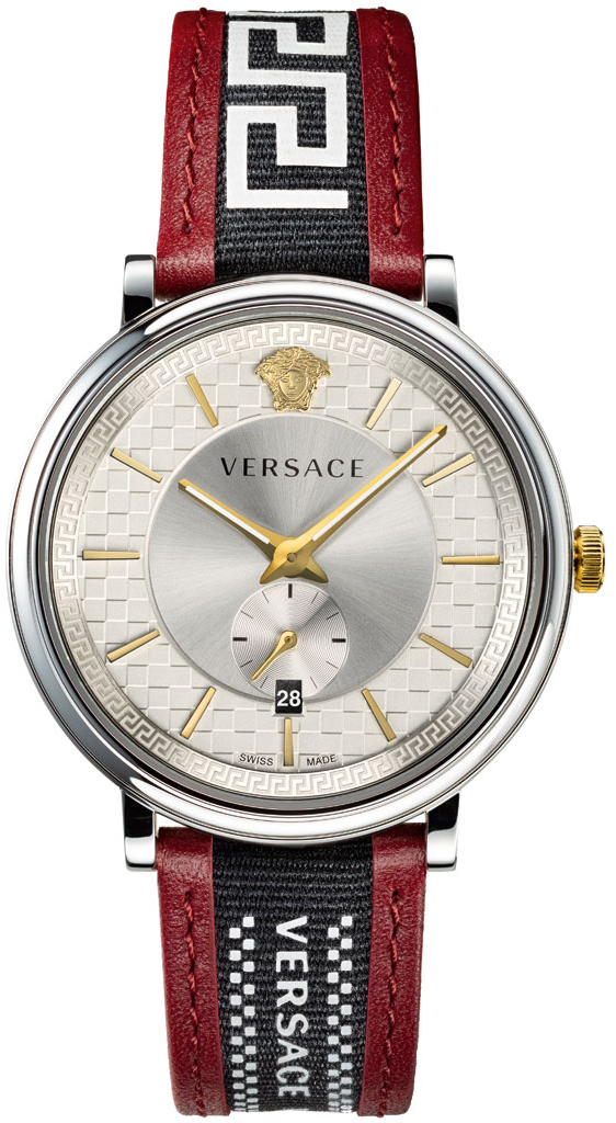 Versace Herrklocka VEBQ01319 V Circle Grå/Textil Ø42 mm - Versace
